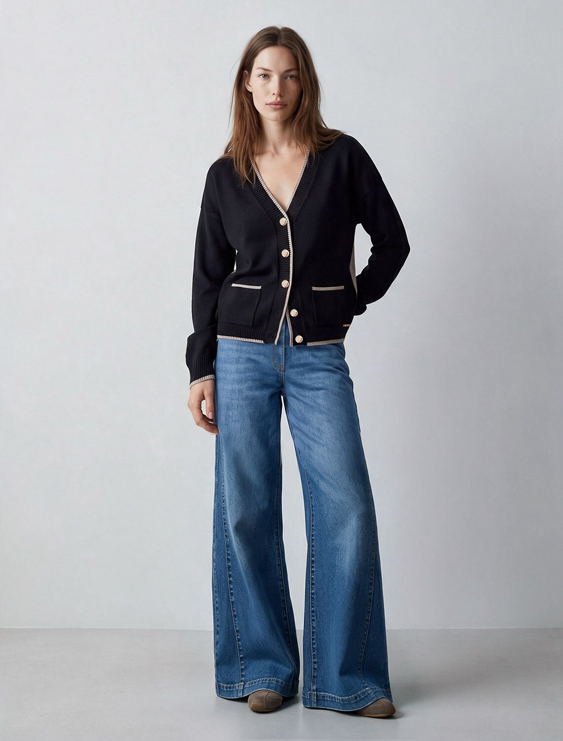VILATTE Кардиган 613755 D31.157 черный