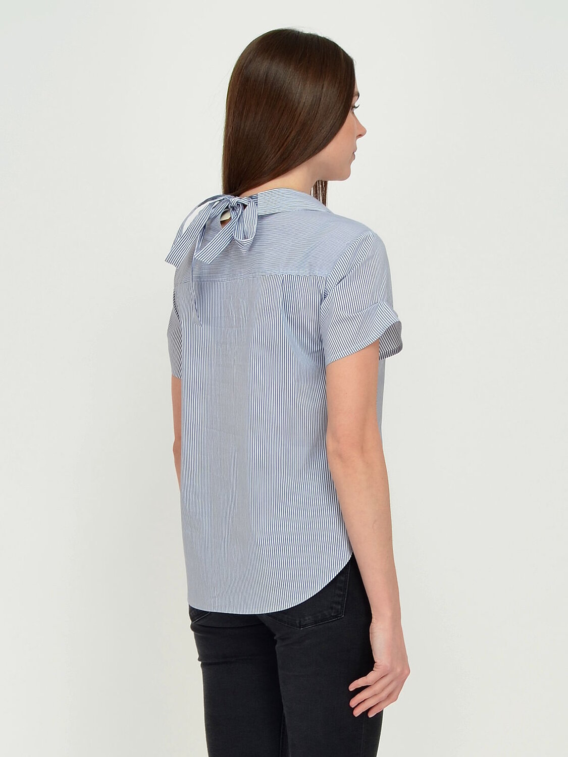 VISERDI Блузка 103594 10104-плс 250750 Полоска/синий
