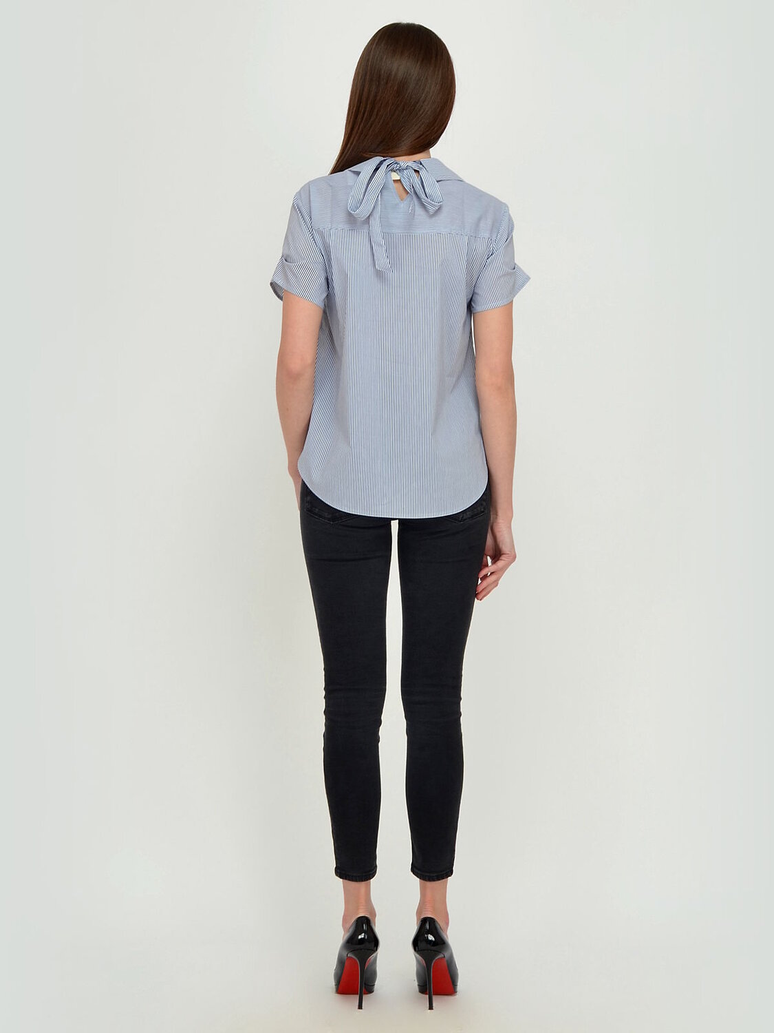VISERDI Блузка 103594 10104-плс 250750 Полоска/синий