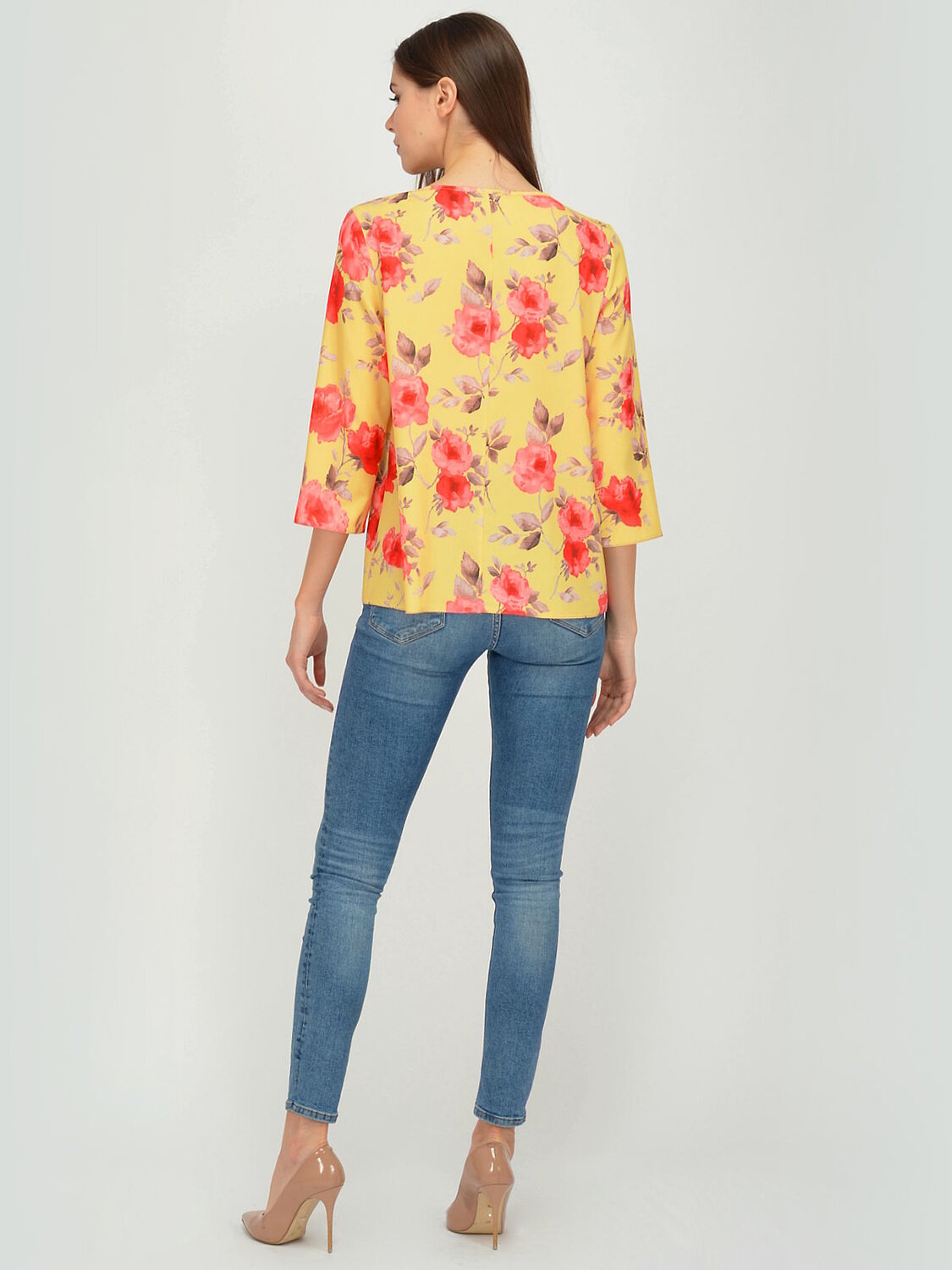 VISERDI Блузка 106558 10255-бжц 240590 Желтый/коралловый