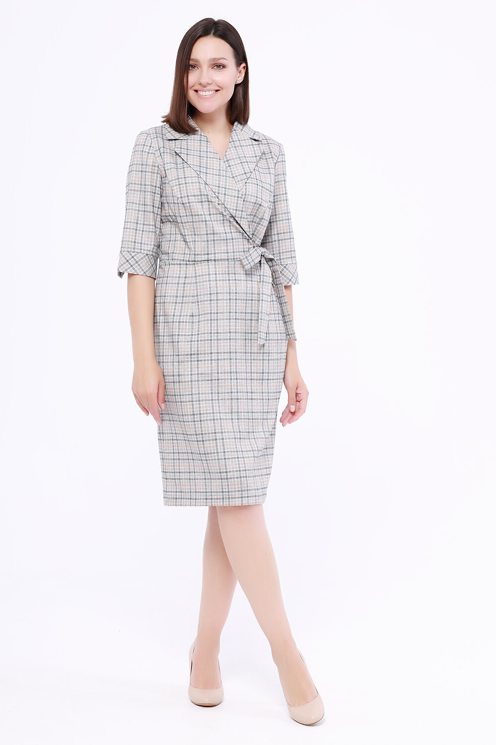 VISERDI Платье 106630 10099-беж 440950 Бежевый/синий