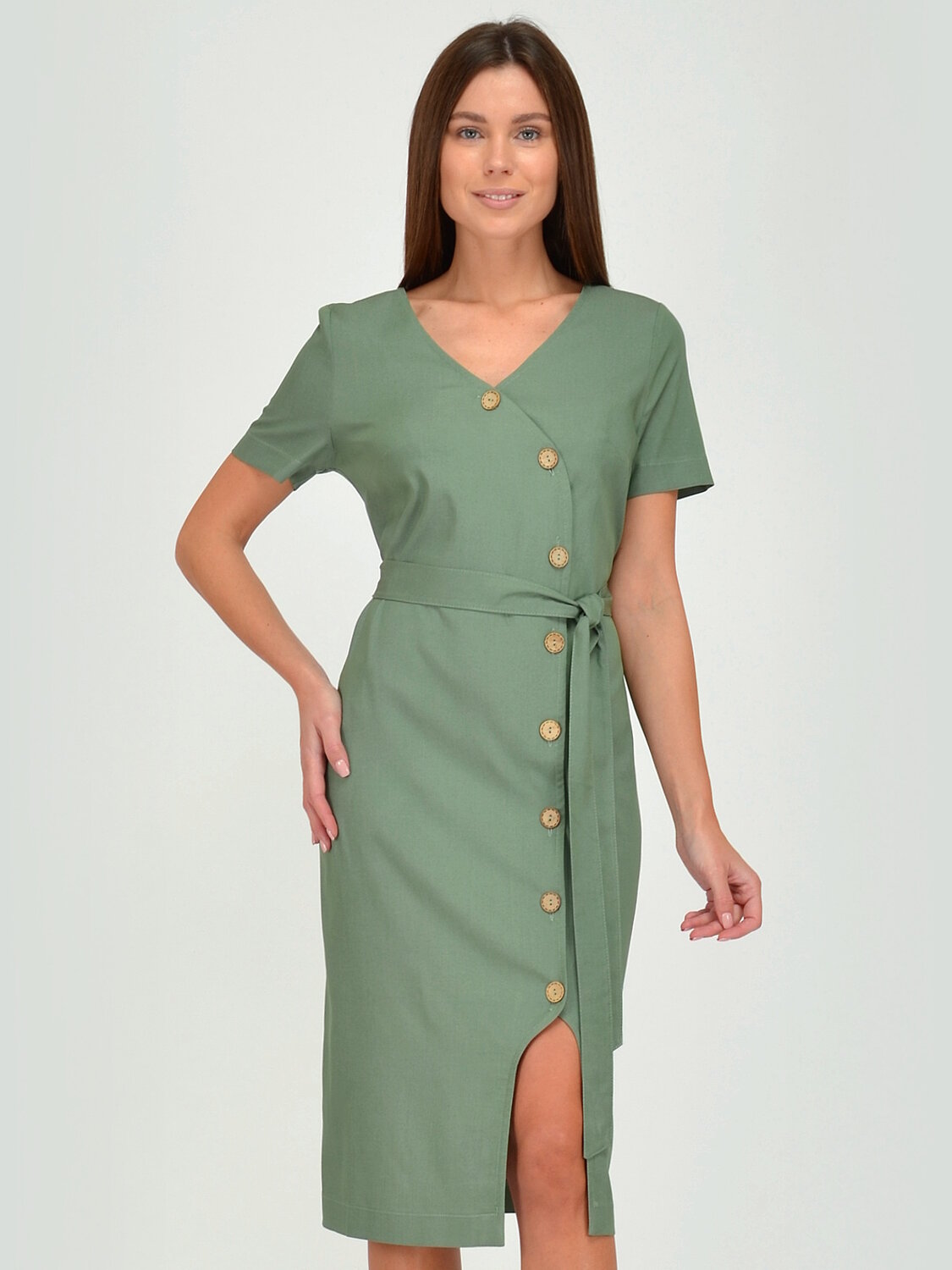 VISERDI Платье 120617 10011-олв 459850 оливковый