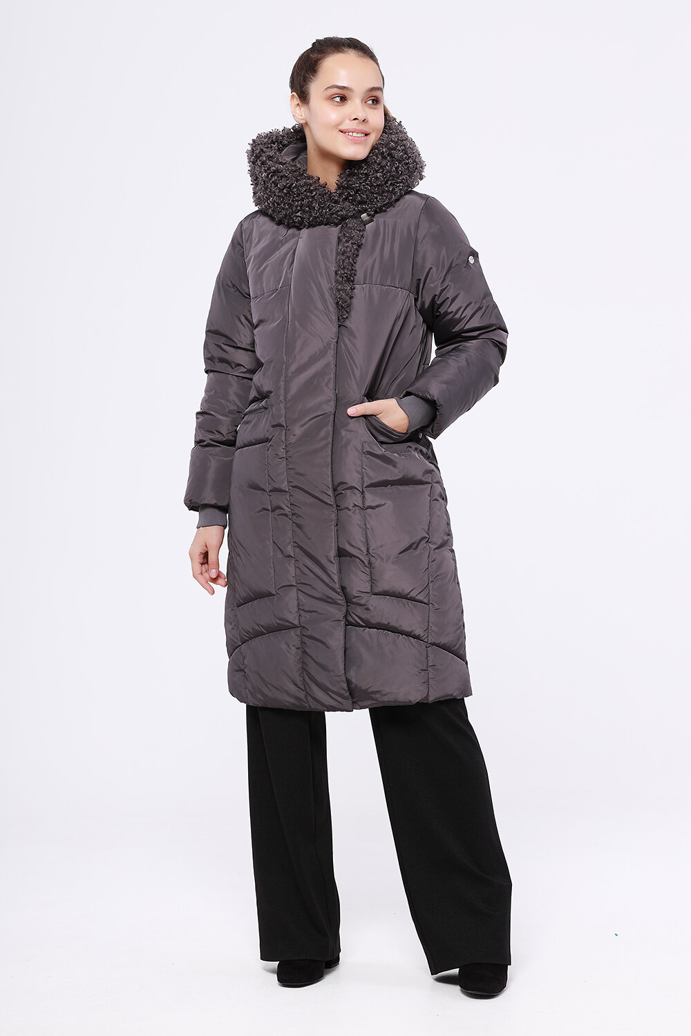 DIMMA Пальто 125072 2109 Серо-сиреневый