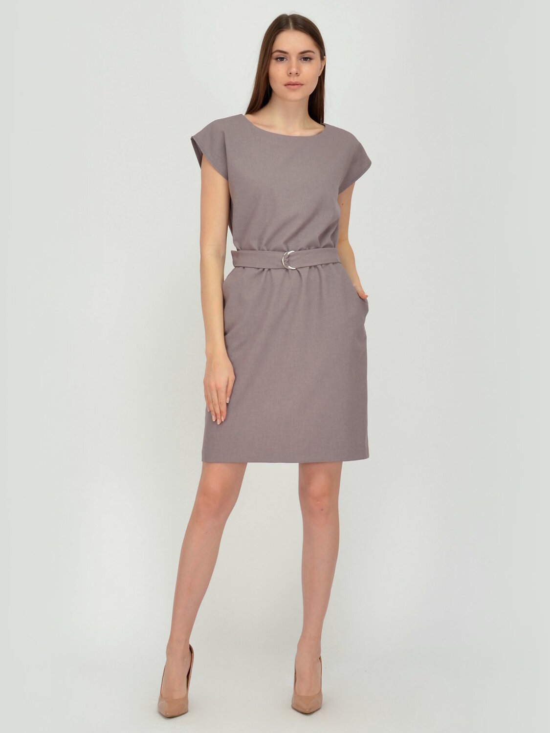 VISERDI Платье 146723 10115-беж 450750 кофейный