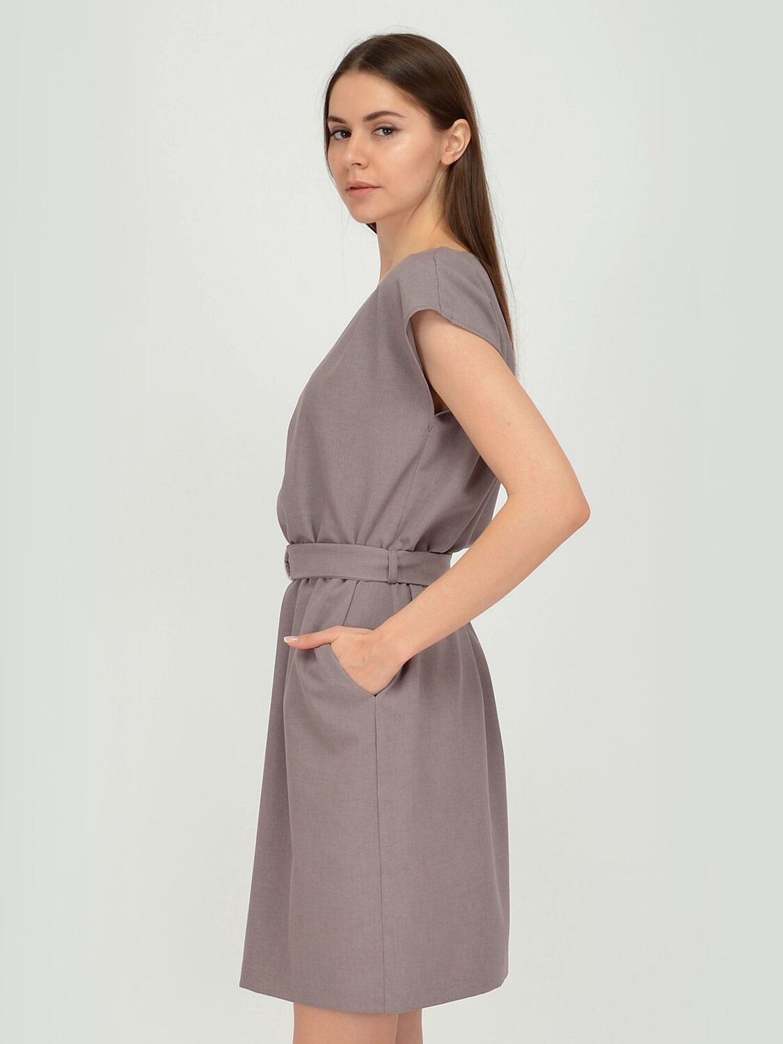 VISERDI Платье 146723 10115-беж 450750 кофейный