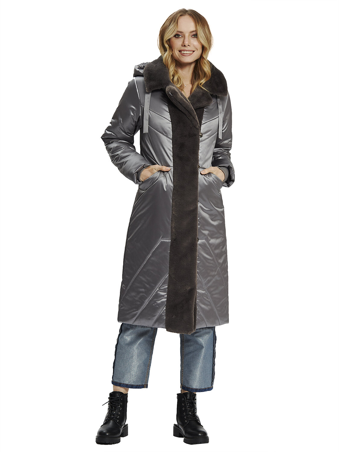 DIMMA Пальто 151956 2122 Серый