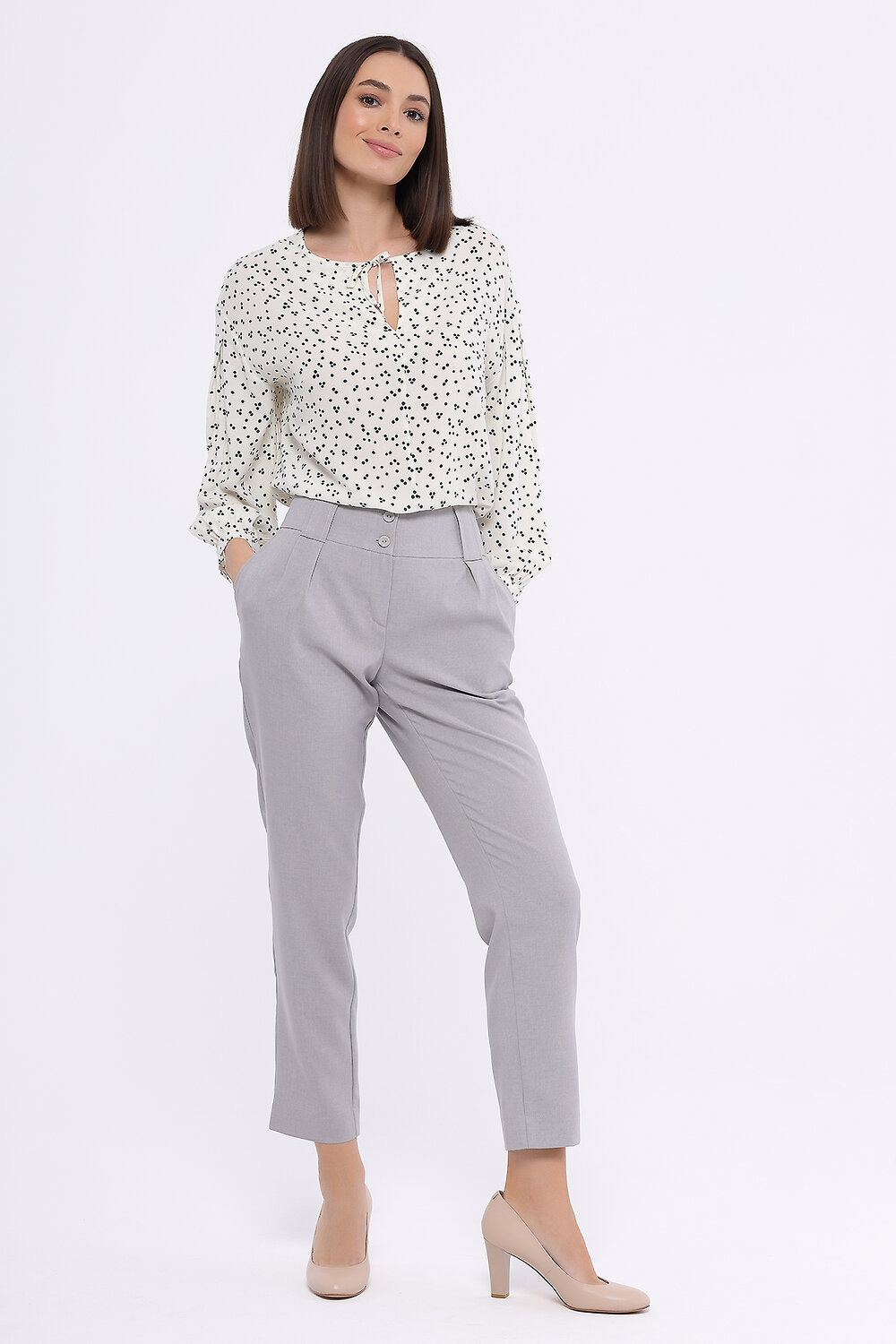 VISERDI Брюки 160091 10089-беж 851730 серый