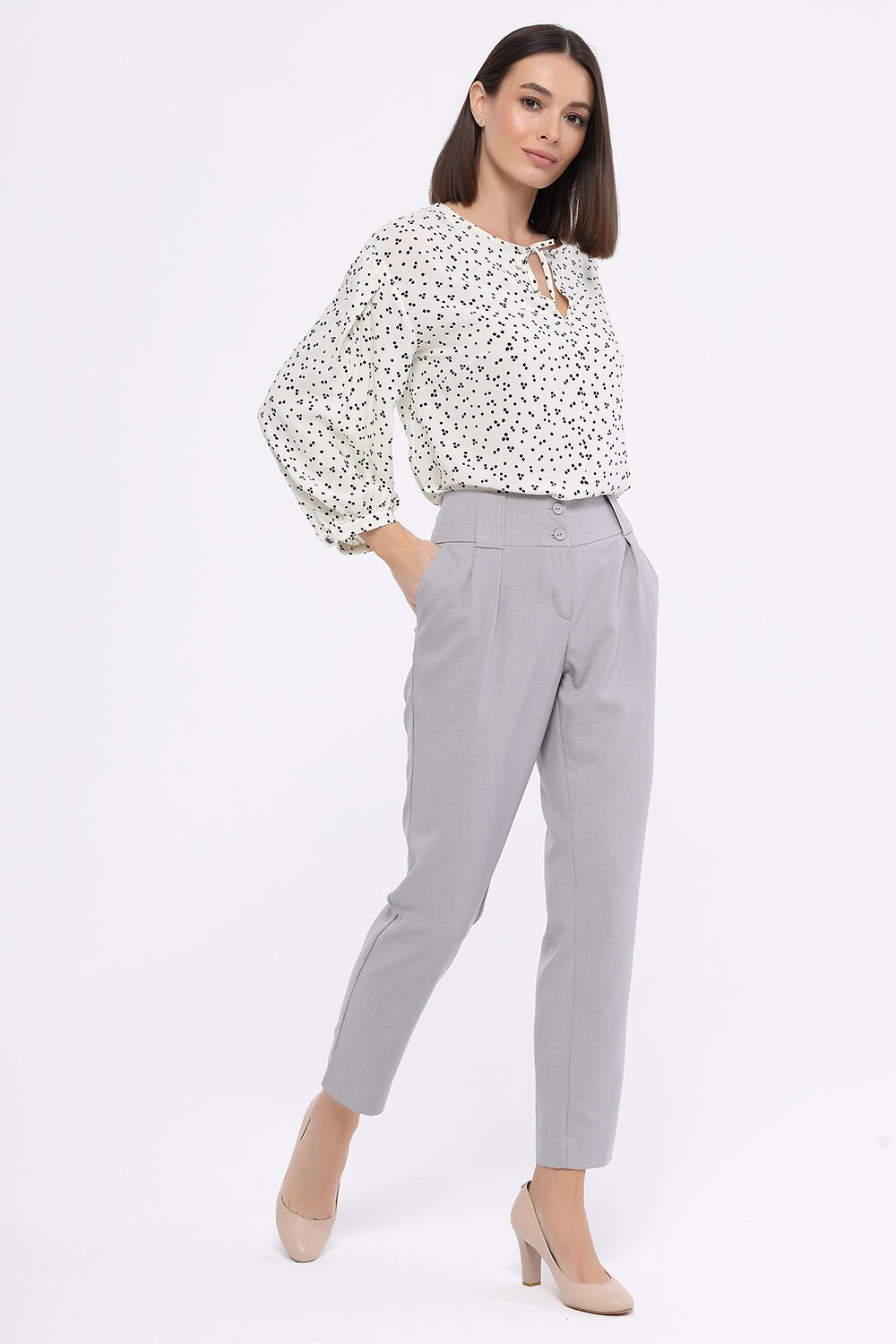 VISERDI Брюки 160091 10089-беж 851730 серый