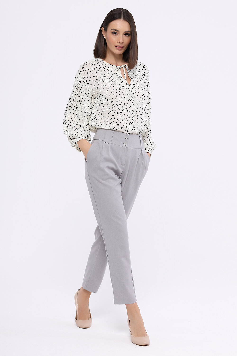 VISERDI Брюки 160091 10089-беж 851730 серый