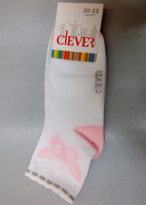 CLEVER Детские носки 91179 С415 белый/розовый