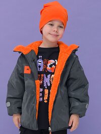 PELICAN Куртка 272854 BZIM3320 Темно-серый/оранжевый
