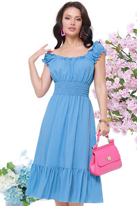 DStrend Платье 301606 П-3944-0199 Серо-голубой