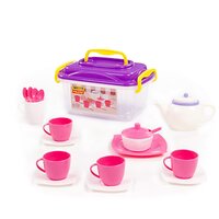 Wader Набор детской посуды "Алиса" на 4 персоны (19 элементов) (в контейнере) 320913 58980 