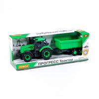 Полесье Трактор "Прогресс" с прицепом инерционный (зелёный) (в коробке) 323022 91284 