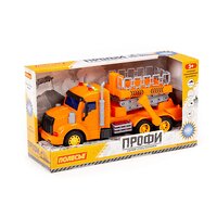 Полесье "Профи", автомобиль с подъёмником инерционный (со светом и звуком) (оранжевый) (в коробке) 323039 89779 