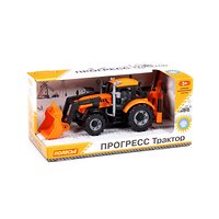 Полесье Экскаватор-погрузчик "Прогресс" инерционный (оранжевый) (в коробке) 323122 91789 