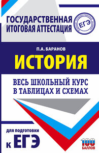 АСТ Баранов П.А. "ЕГЭ. История. Весь школьный курс в таблицах и схемах для подготовки к единому государственному экзамену" 374907 978-5-17-139209-3 