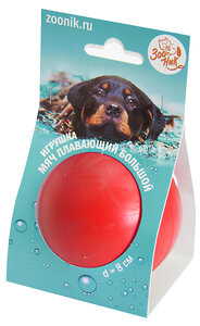 Зооник Игрушка "Мяч плавающий" большой , 8,0 см, пластикат, красный 408152 164132-10 