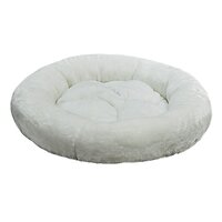Зооник Лежанка круглая с подушкой, белый мех (480х480х150) 408620 22302 