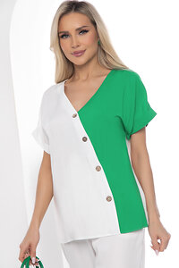 LT Collection Блуза 423538 Б10379 бело-зелёный
