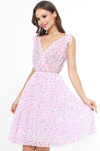 DStrend Платье 424132 П-4539 Бело-розовый