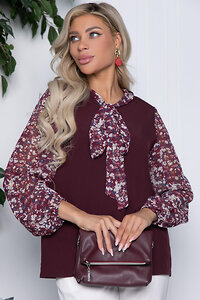 LT Collection Блуза 425533 Б10438 бордовый