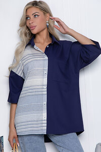 LT Collection Рубашка 429106 Б10538 синий, белый