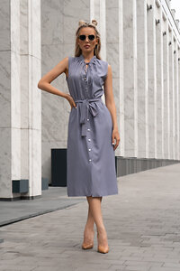 Open-style Платье 441908 6292 серый/синий/джинс