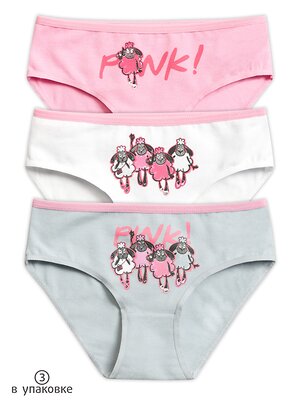 PELICAN Трусы 175552 GULB3226/1(3) Розовый/белый/серый