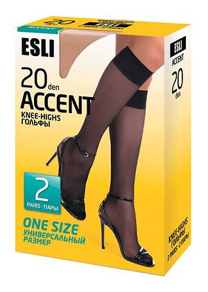 ESLI Гольфы 191272 ACCENT 20 NEW (2 пары) 