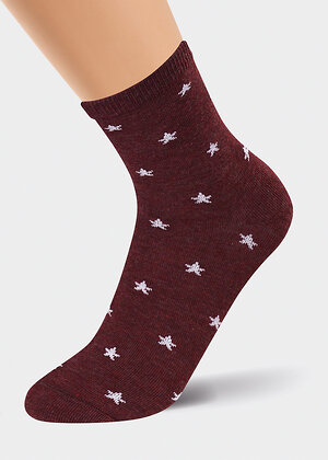 ЭЙС Носки 220511 Д166 меланж бордовый