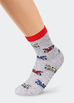 CLEVER Носки 221460 С1106 12-14,14-16 меланж серый