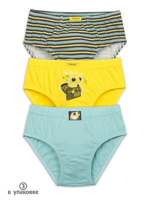 PELICAN Трусы 250385 BULB3273(3) Серый/желтый/серый