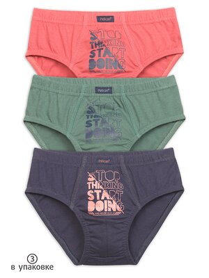 PELICAN Трусы 250387 BULB3280(3) Терракотовый/хаки/темно-серый