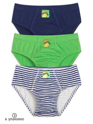 PELICAN Трусы 250389 BULB3288(3) Темно-синий/салатовый/серый