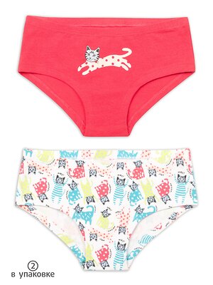 PELICAN Трусы 250422 GUHB4276(2) Красный/белый