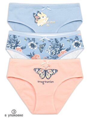 PELICAN Трусы 250429 GULB3274/1(3) Голубой/голубой/персиковый