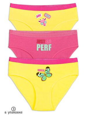 PELICAN Трусы 250458 GULB3284/1(3) Желтый/розовый/желтый