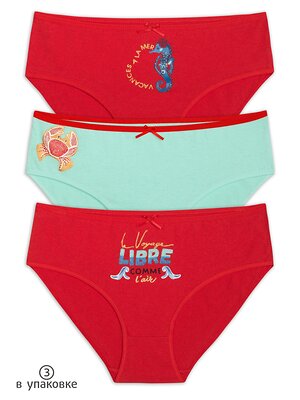 PELICAN Трусы 250503 GULC4285(3) Лазурный/коралловый/коралловый