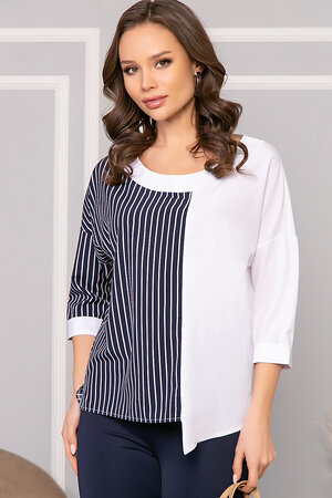 LT Collection Блуза 276362 Б5019 Синий/белый
