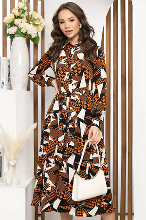 LT Collection Платье 280683 П4920 чёрный, коричневый