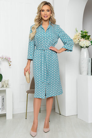 LT Collection Платье 281747 П5320 пудра, бирюзовый