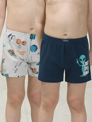 PELICAN Трусы 298179 BUB3297(2) Темно-синий/светло-серый