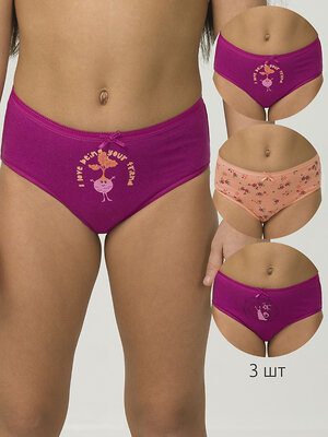 PELICAN Трусы 298222 GULC3292(3) Персиковый/пурпурный/пурпурный