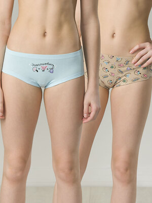 PELICAN Трусы 299140 GUHB4294(2) Песочный/голубой