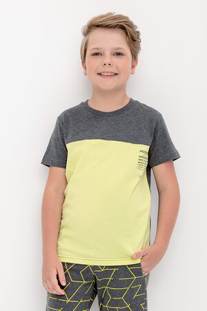 CROCKID Фуфайка 325195 КР 302228 тем.серый меланж, фисташковый