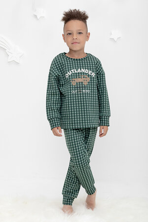 CROCKID Пижама 330634 К 1598 полынь, маленькая клетка