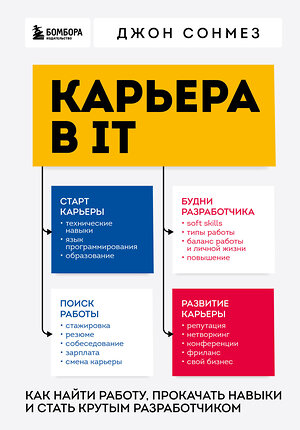 Эксмо Джон Сонмез "Карьера в IT. Как найти работу, прокачать навыки и стать крутым разработчиком" 350067 978-5-04-122001-3 