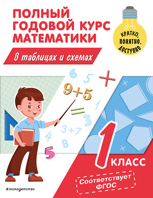 Эксмо М. А. Иванова "Полный годовой курс математики в таблицах и схемах: 1 класс" 359295 978-5-04-180087-1 