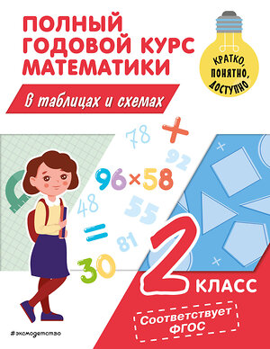 Эксмо М. А. Иванова "Полный годовой курс математики в таблицах и схемах: 2 класс" 359297 978-5-04-180089-5 